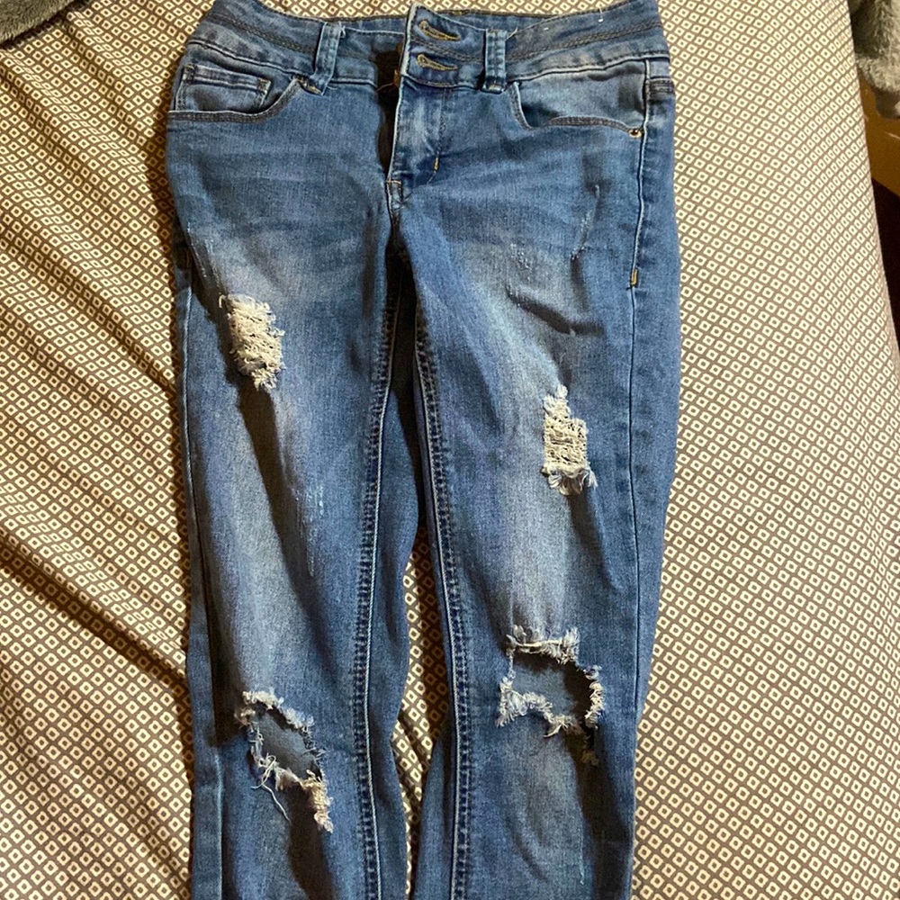 Girls blue jeans